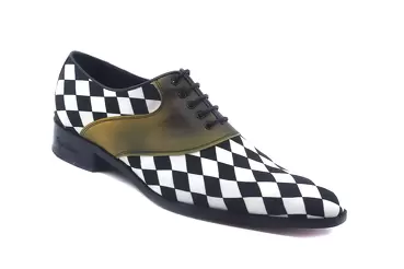 Modèle de chaussure Grand Prix, fabriqué en Arlekin NB Napa Amarilla