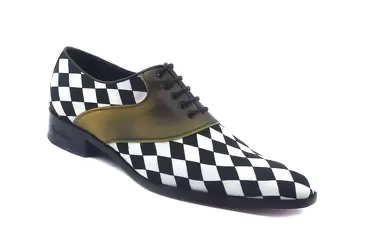 Grand Prix shoe-model, manufactured in Arlekin NB Napa Amarilla