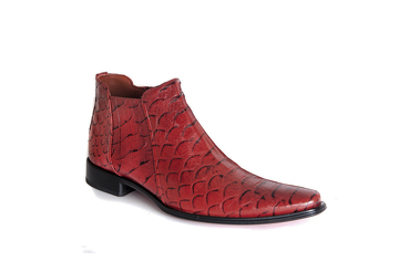  Fred model ankle boot, made in red Anaconda