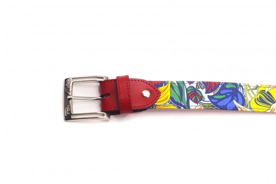 Laelia model belt, manufactured in Orquidea Raso Multi