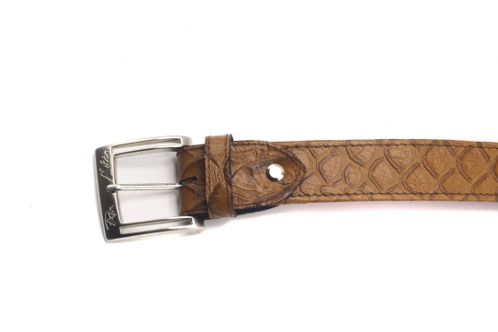 Cinturón modelo Flit, fabricado en Anaconda Miel