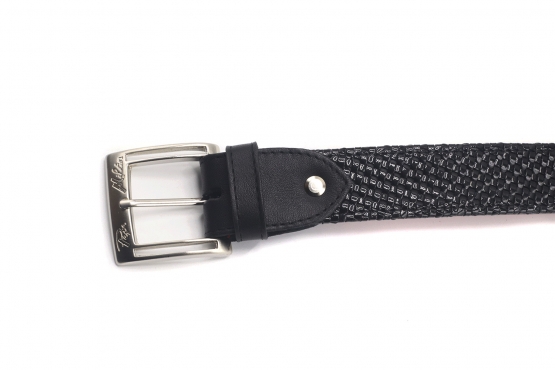 Lon model belt, manufactured in Chic Charol Azabache