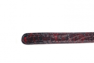 Cinturón modelo Lux, fabricado en Croco Patent Rojo_445 Napa Roja