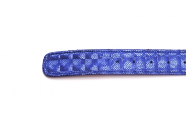 Cinturón modelo Grennan, fabricado en Galu Escarlata Azul