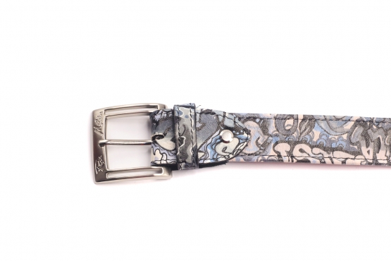 Pintada model belt, manufactured in Napa Graffiti Gris