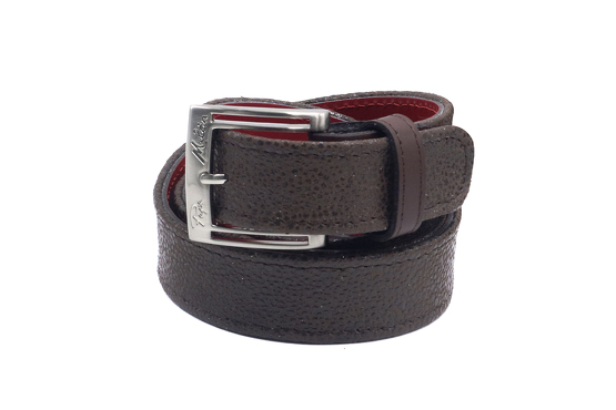 Guve C Limited Edition Belt, Piel Napa Granito Afelpado Marron