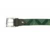 Taupe model belt, manufactured in PEACOCK VERDE