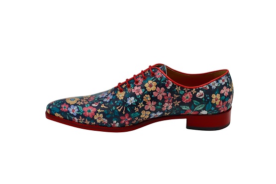 Folhas model shoe, made of Ditsy print nappa color 1