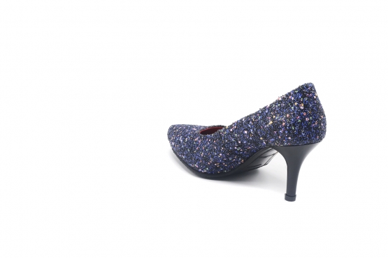 Albany Shoe model, manufactured in Glitter Party Blue