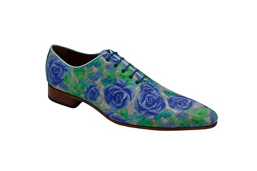 Zapato modelo Blue Moom, fabricado en fantasía M-30 marino