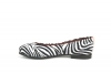 Ballerina model shoe Lety, made in black and white zebra.