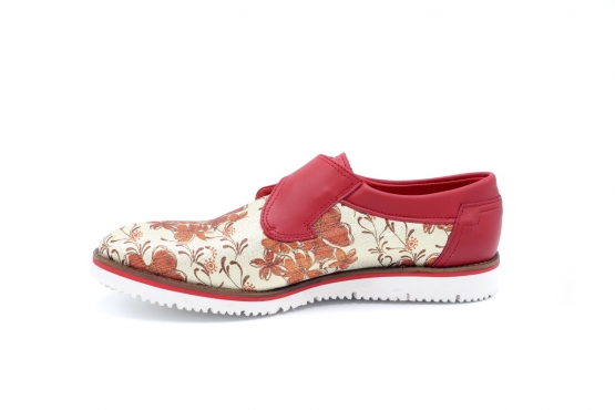 Modèle de chaussure Clivia, fabriqué et Lame Oro Nº 5 Napa Roja.