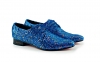 Blue Festival model shoe, made in blue windy glitter