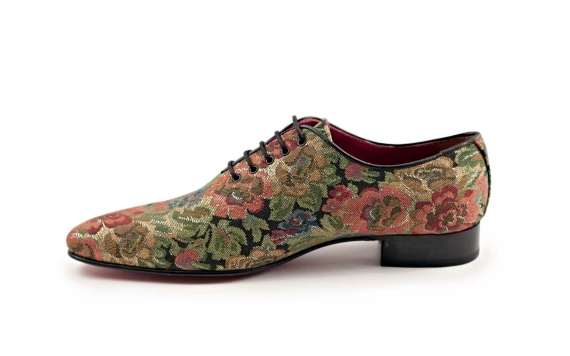 Modèle de chaussures Sandy fabriqué en jacquard fantasia