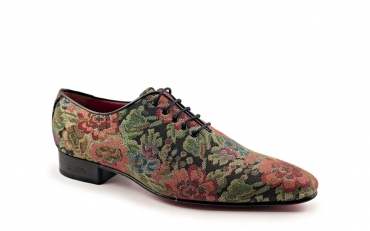 Modèle de chaussures Sandy fabriqué en jacquard fantasia