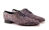 Star model shoe, manufactured in multicolored glitter