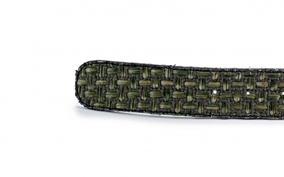 Tony belt model, made of green woven