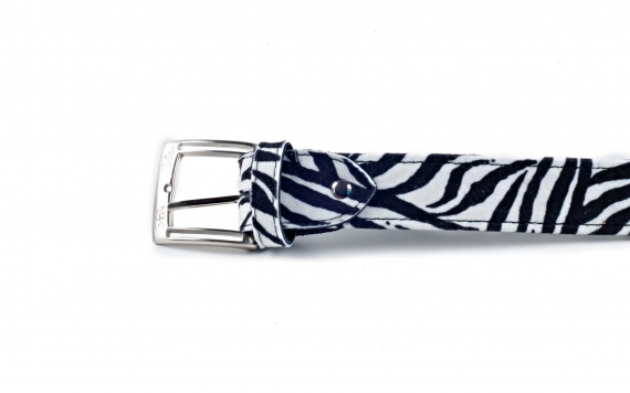  Faunia model belt, made in black and white zebra.