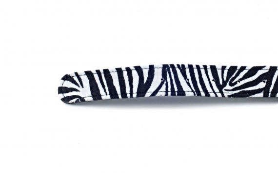  Faunia model belt, made in black and white zebra.