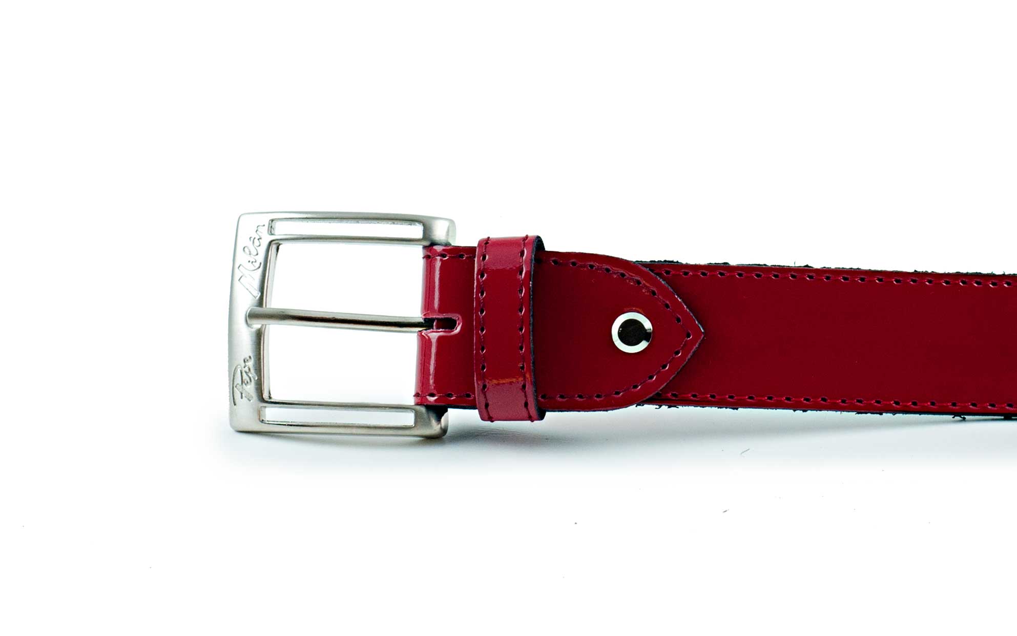 Italian Leather Red Patent Leather Belt – ANNA MILAN