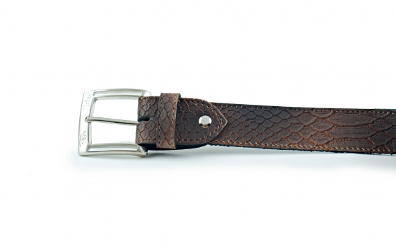 Cinturón modelo Tarentule, fabricado en toga snake miel