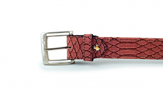 Tijuana model belt, manufactured in toga snake miel. 