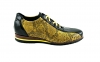  Snacob model sneaker made in yellow snake and black lapel.