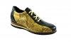  Snacob model sneaker made in yellow snake and black lapel.
