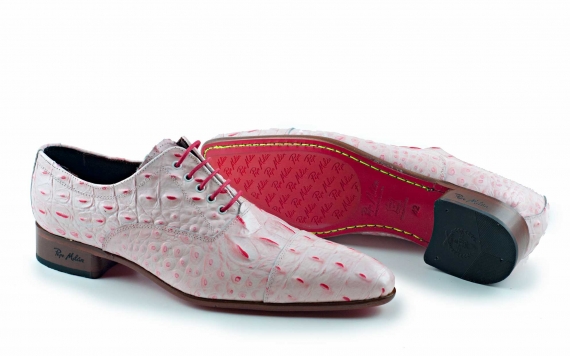 Zapato modelo Caimán, fabricado en emi doble salmón