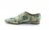 Zapato modelo Moare, fabricado en textil lame gold blue. 