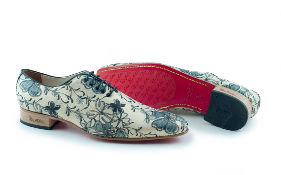 Modèle de chaussures Effet Papillon, fabriqué en or tissu lamé n ° 1 noir