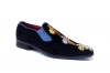 Zapato modelo Viana, fabricado en TERCIOPELO NEGRO BORDADO LILLIE