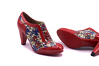 Zapato modelo Beth, fabricado en Napa Kiss of Death & Charol Rojo