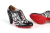  Cebralia model shoe, manufactured in black napa and black zebra.