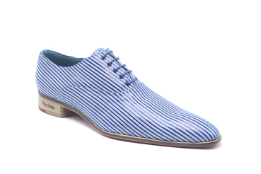 Zapato modelo Bowie, fabricado en Piel 133 Ocon Azul Miramar