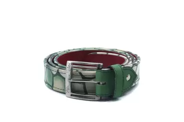 GREEN SNAKE model belt, made of green snake