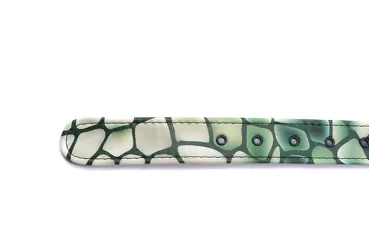 GREEN SNAKE model belt, made of green snake
