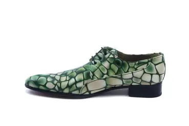 Zapato modelo Snake Verde, fabricación en Fantasia Snake Verde