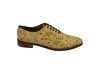 Zapato modelo Fuji, fabricado en ILI M111 Beige Vivos Verde Botella