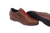 Walker model sneaker made of coconut and brown leather cap.