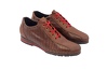 Walker model sneaker made of coconut and brown leather cap.