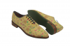 Zapato modelo Fuji, fabricado en ILI M111 Beige Vivos Verde Botella