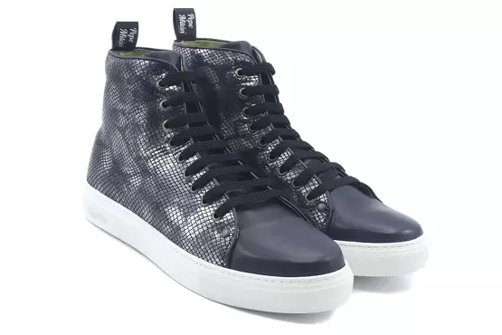 Modèle de chaussure Sauria, fabriqué en 102 Dagal Plata Napa Azul Marino