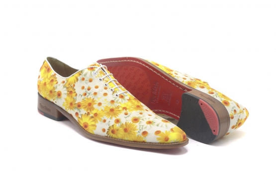 Rome Shoe model, manufactured in Fantasia Paradis Napa Amarilla