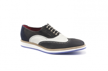 Sneaker modelo Emua, fabricado en afelpado Gris Carbón Blanco Roto 