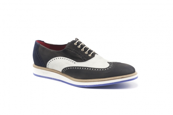 Sneaker modelo Emua, fabricado en afelpado Gris Carbón Blanco Roto 