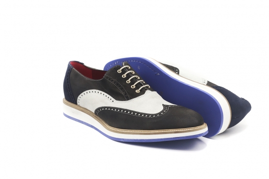 Sneaker modelo Emua, fabricado en afelpado Gris Carbón Blanco Roto 