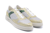 Modèle de sneaker Hero, fabriqué en Trenza Oro Trenza Plata Napa Blanca Rizas Verde