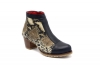 Ankle Boot model Kaa, manufactured in ANABRA VELOUR NATURAL Napa Negra