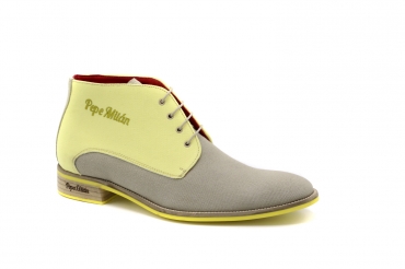 Zapato modelo Gea, fabricado en Lino Tierra - Lino Amarillo